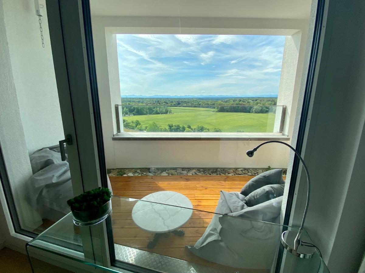 Alpen-Panorama Suite - Einzigartige Privatsuite Hoch Ueber Muenchen, 12Tes Og, Alpenblick, Loggia, Whirlpool, 15 Minuten Zum Zentrum, Ruhe Und Erholung In Der Stadt Muenchen Fuer Privat Und Geschaeftlich Reisende Zewnętrze zdjęcie